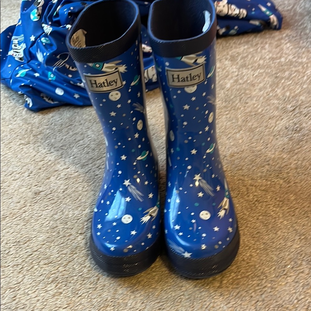 Hatley Blue Rain & Snow Boots with Starry Design
